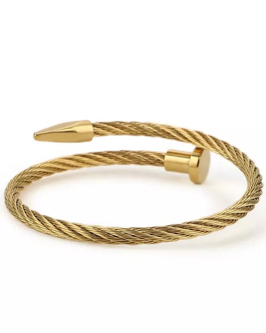 Stainless Steel Nail Rope Bracelet