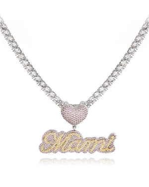 Custom Cuban Link Heart Pendant