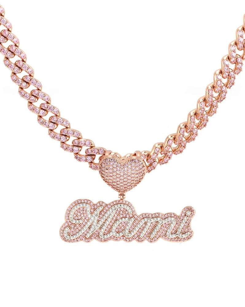 Custom Cuban Link Heart Pendant