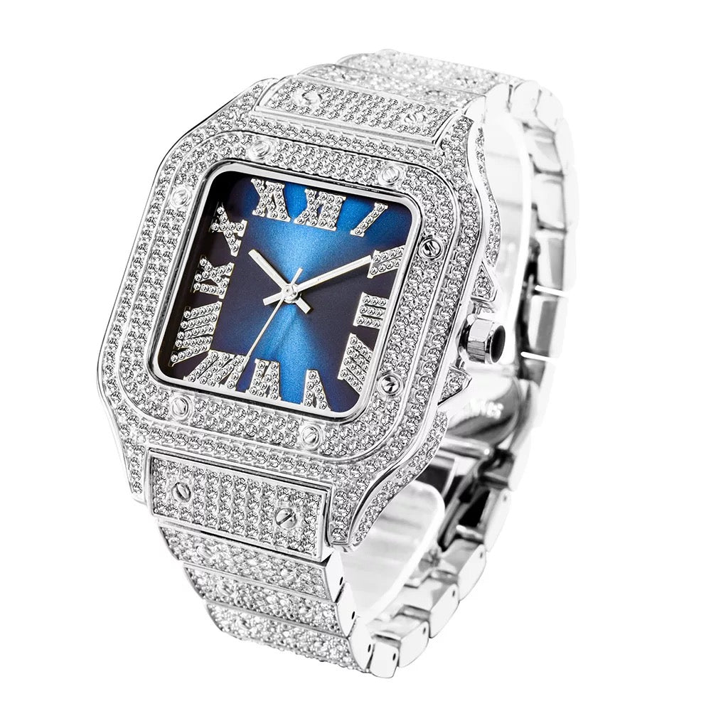 Full Crystal Square Watch