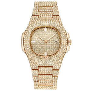 Fully Paved Baguette Square Watch