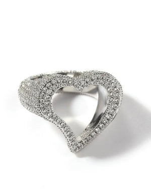 Fully Paved Heart Ring