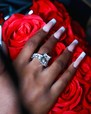 Mega Crystal Clear Diamond Ring